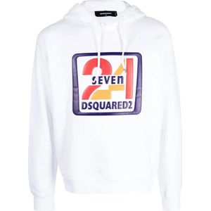 Dsquared2 - Cool Fit Seven 24 - Hoodie - Wit