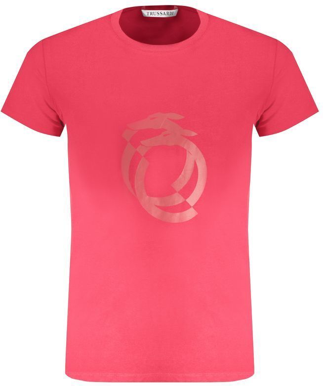 Trussardi - T-shirt - Wit - Katoen - Logo Graphic