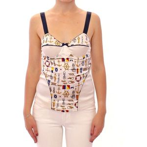 Dolce & Gabbana Vrouwen Wit matrozen motief tank top