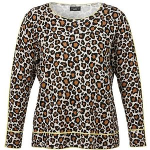 Via Appia Due - Top lange mouw - Taupe - Pullover - Rundhals