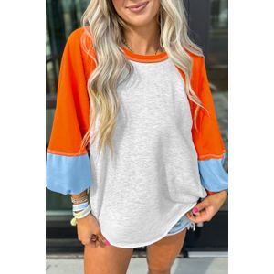 Kleurblok Lange Mouwen Top