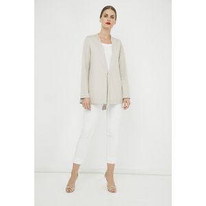 Open Front - Gebreid Vest - 100% Linnen - Lange Mouwen