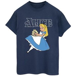 Li-cense Disney dames alice in wonderland bloemen katoenen vriendje t-shirt