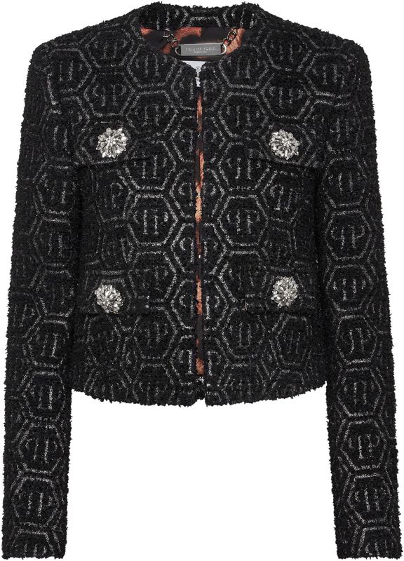 Plein - Jas Monogram - Schapenvacht - Met Bontrand - Leren Jassen