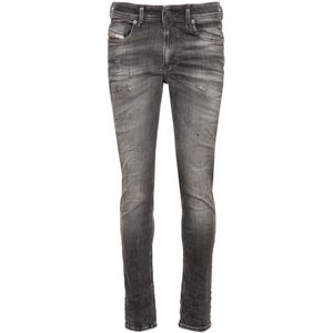 Diesel - Sleenker Stone Washed - Denimjeans - Zwart - Skinny Pasvorm