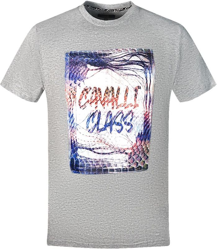 Cavalli Class Box Logo Grijze T-Shirt