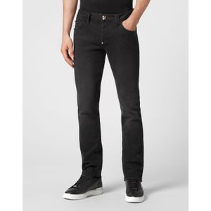 Philipp Plein - Jeans - Zwart - Rechte Snit - Stretch