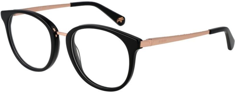 Guess - Acetate Optical Frame - Zwart - Unisex - Ronde Montuur