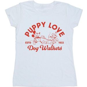Li-cense Disney dames mickey mouse puppy love katoenen t-shirt