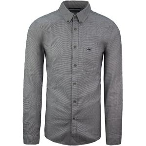 Lacoste - Slim Fit - Overhemd - Zwart/Wit - Lange Mouw