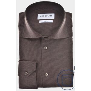 Ledub - LE24301 - Overhemd - Bruin - Lange Mouw