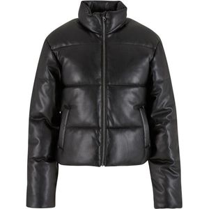 Urban Classics Dames synthetisch leren pufferjack