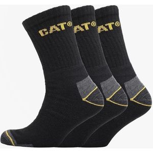 CAT - Crew 3-Pack - Heren Boot Sokken - Zwart