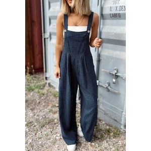 Geruite Jumpsuit Met Een Losse Pasvorm