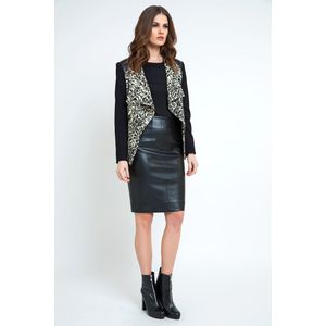 Conquista Fashion - Animal Print Drape - Cardigan