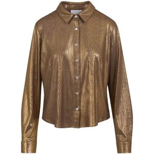 Coster Copenhagen Metallic gouden blouse -
