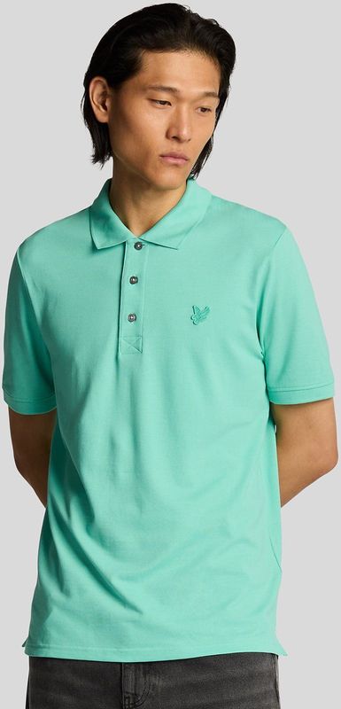 Lyle & Scott - Superfine Katoenen Poloshirt - Diep Aqua