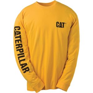 Caterpillar - Trademark Banner - Lange Mouwen T-shirt - Geel - Katoen