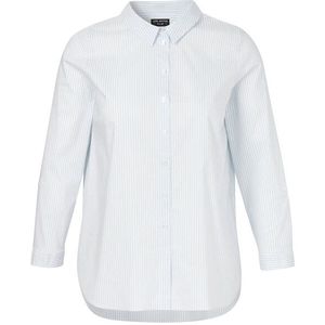 Via Appia Due - Blouse - Blauw - Katoen