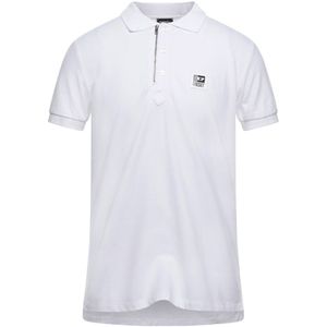 Diesel - T-Harry - Poloshirt - Wit - Met Ritssluiting