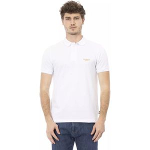 Baldinini Trend Witte Katoenen Heren Poloshirt