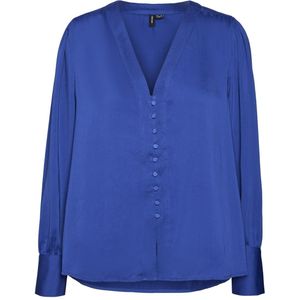 Vero Moda Vmgisana ls v-neck shirt wvn btq kobalt