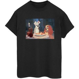 Li-cense Disney dames lady and the tramp spaghetti foto katoenen vriendje t-shirt