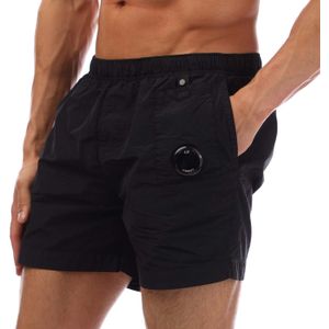 C.p. Company - Flatt Nylon Cargo Swim Shorts - Korte Broeken - Zwart
