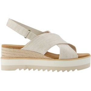 Toms - Diana Crossover - Sleehakken - Crème - Textiel