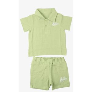 Malelions Jongens set baby mousseline polo crinckle