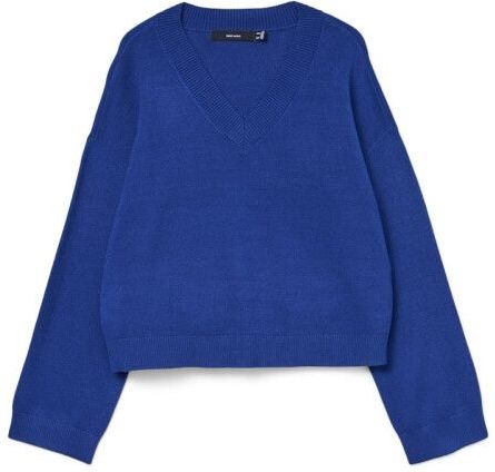 Vero Moda - Vmgold Art LS V-Neck Pullover - Kobalt
