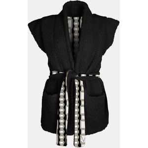 Mucho Gusto Gilet teddy zwart