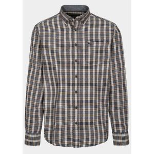 Commander flag - Casual Hemd - Bruin - Lange Mouw - 100% Katoen