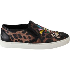 Dolce & Gabbana - Elegante Loafers - Bruin - Luipaardprint