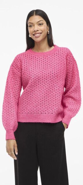 VILA - VIRYLEIGH - Gebreide Trui - Pitaja Roze