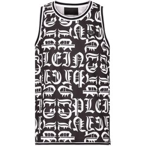 Philipp Plein - Basket Tank Top Gothic Plein - Mouwloze Top - Zwart