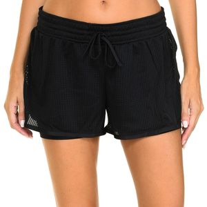 Dames 2-in-1 sportshort met trekkoord D07MP
