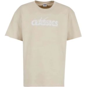 Urban Classics Heren cursief logo zwaargewicht oversized t-shirt