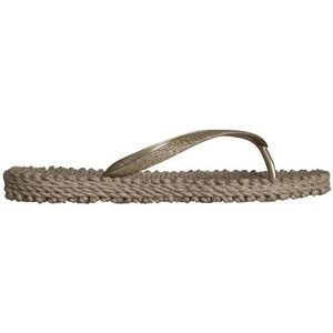 Ilse Jacobsen Flipflops with glitters platin