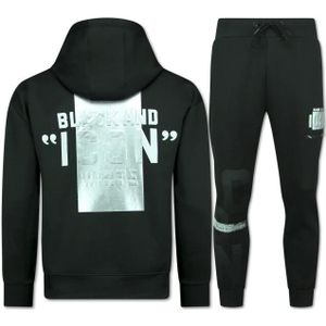 Top-Star - ICON Hoodie - Joggingpak - Zwart - Zilveren Print