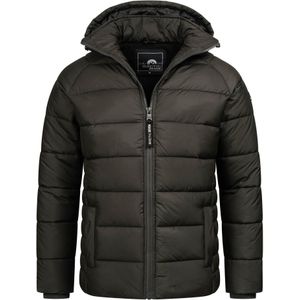 Arctic Seven - Gewatteerde Winterjas - Donkergrijs - Heren - Afneembare Capuchon