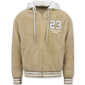 Enos Oversized baseball jacket teddy jas