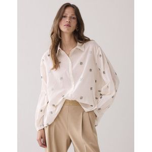 Summum 2s3328-12012 122 blouse scattered embro ivory