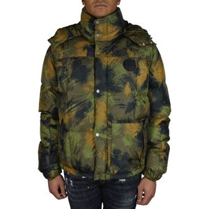 Off-White - Incompiuto - Gewatteerd Donsjack - Groen - Camouflagestijl