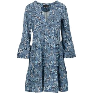 Indigo - A-lijn Jurk - Geplooide Naden