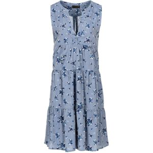 A-lijn Jurk - Mouwloos - Bloemen - Geweven Viscose