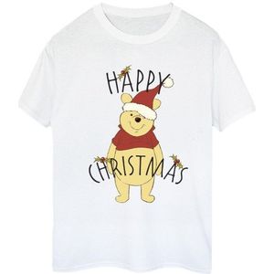 Li-cense Disney dames winnie the pooh vrolijk kerstmis holly katoenen vriendje t-shirt