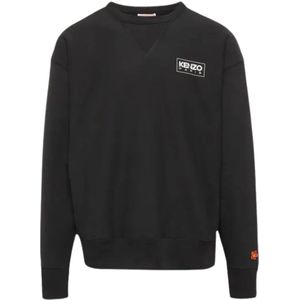 Kenzo - Sweatshirt - Zwart - Geschetst Logo