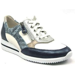 Waldlaufer - Himona - Veterschoen - Jeans Blauw - Wit - Leer
