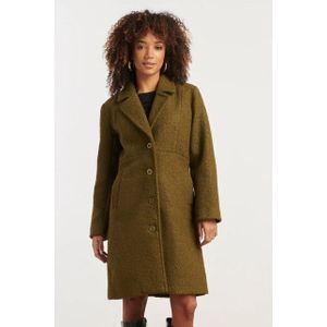 Smashed Lemon - Bouclé Jas - Off-White - Met Parelmoerknopen